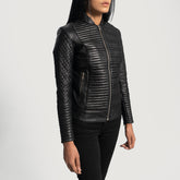 Siben Black Leather Biker Jacket